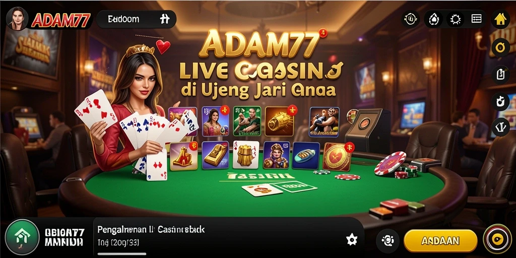Screenshot gameplay Live Casino yang menarik dan interaktif.