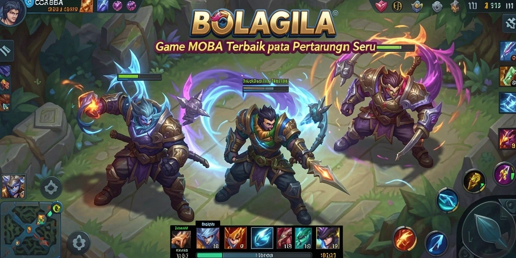 Screenshot BOLAGILA yang menampilkan pertarungan seru antar karakter.