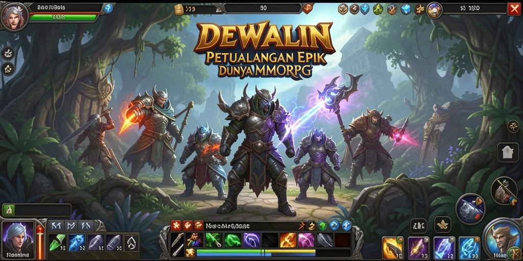 Screenshot gameplay DEWALIN yang menarik dalam mode pertarungan MMORPG.