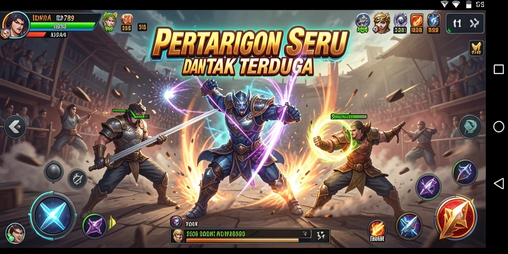 Screenshot pertarungan seru dalam IDN789, menunjukkan aksi menegangkan.