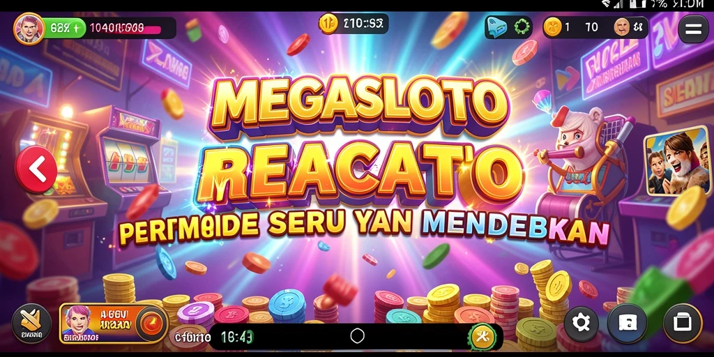 Tampilan gameplay MEGASLOTO yang mendebarkan dan penuh aksi.