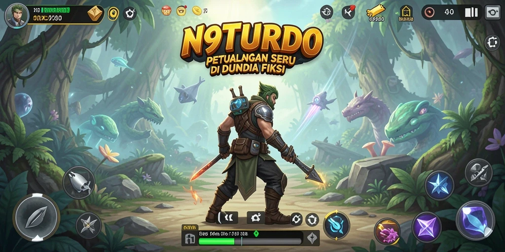 Gameplay N9TURBO yang penuh tantangan dan petualangan seru.