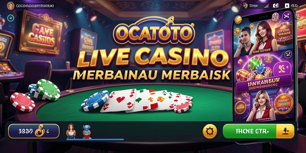 Tampilan menarik dari gameplay Live Casino OCATOTO dengan dealer profesional.
