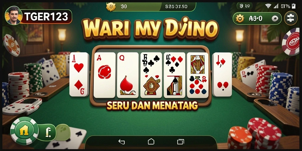 Screenshot gameplay TGER123 menampilkan keseruan permainan domino.