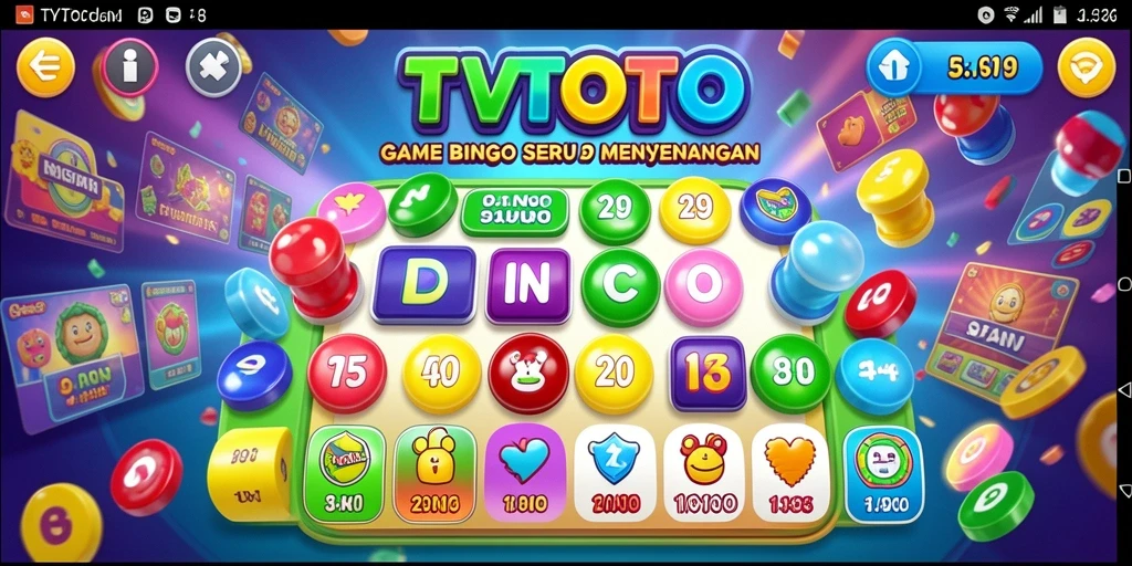 Screenshot gameplay TVTOTO yang menampilkan suasana seru permainan Bingo.