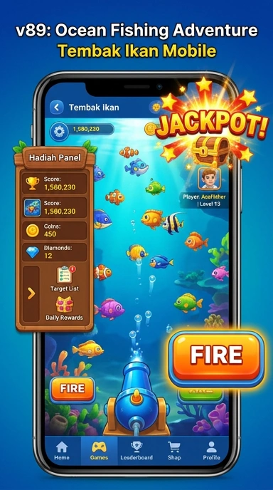 Screenshot fitur unggulan aplikasi di v89 untuk pengguna baru.